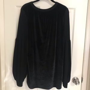 Black balloon sleeve sweater